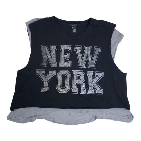 Crop Shirt Bundle 2 Crop Tops, 1 Bralette Sz S/M - Picture 5 of 12